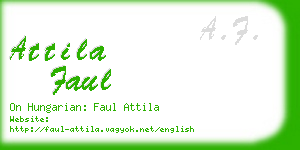 attila faul business card